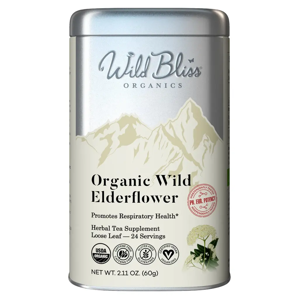 Organic Wild Elderflower – Wellness Tea – Loose Leaf – 24 Servings