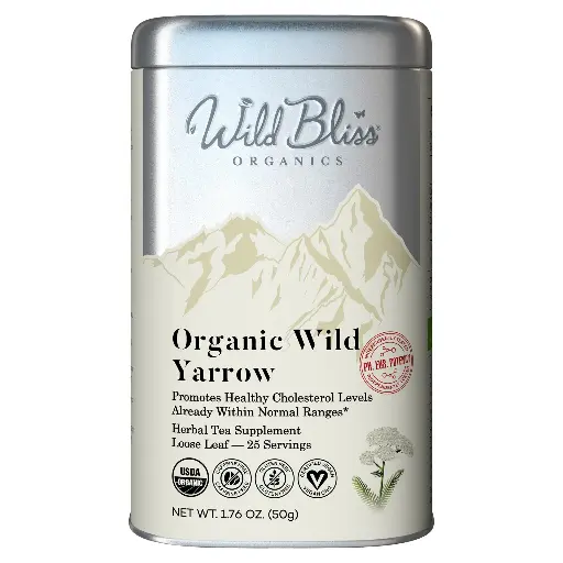 Organic Wild Yarrow Flower – Wellness Tea – Loose Leaf – 25 Servings